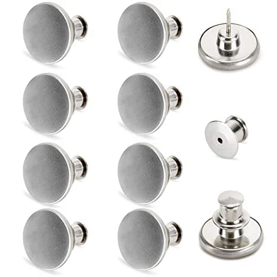 ERDOUY 8 Sets Button Pins for Jeans No Sew, Pant Button Pins Adjustable Replacement Clips