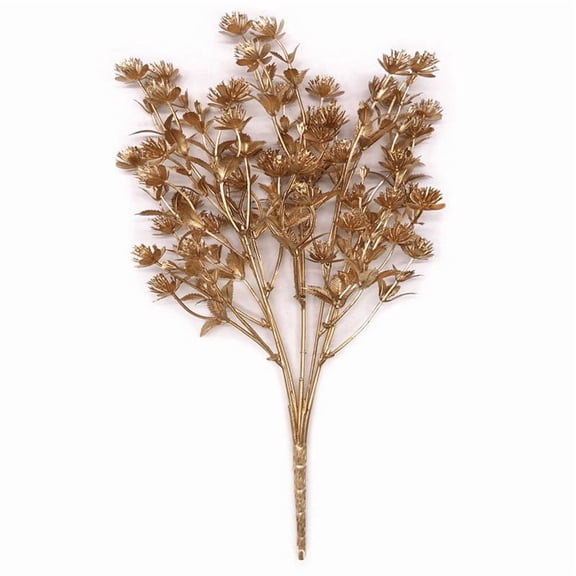 ERDOUY Artificial Plants, Artificial Leaves Simulate Shrubs Garden Wedding Festival Decoration Table Flower Pot Fillers - Set of 2 (Golden Sky Star)