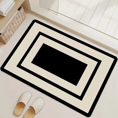 ERDOUY Bathroom Rug Mat , Non-Slip Plush Shaggy Bath Carpet, Machine Wash Dry, Bath Mats for Bathroom Floor, Tub and Shower, Bathroom Runner Bathmat Accessories Decor 15*23inch (G)