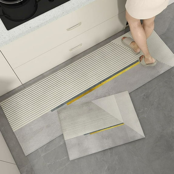 ERDOUY Bathroom Rug Mat , Non-Slip Plush Shaggy Bath Carpet, Machine Wash Dry, Bath Mats for Bathroom Floor, Tub and Shower, Bathroom Runner Bathmat Accessories Decor, Gray 11,16*24inch