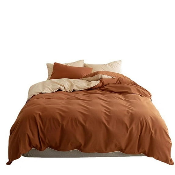 ERDOUY Bed Sheets Set, Bedding Sheets Pillowcases Kit, Twin Bed Set, Hotel Bedding, Home Decor(Brown Apricot)