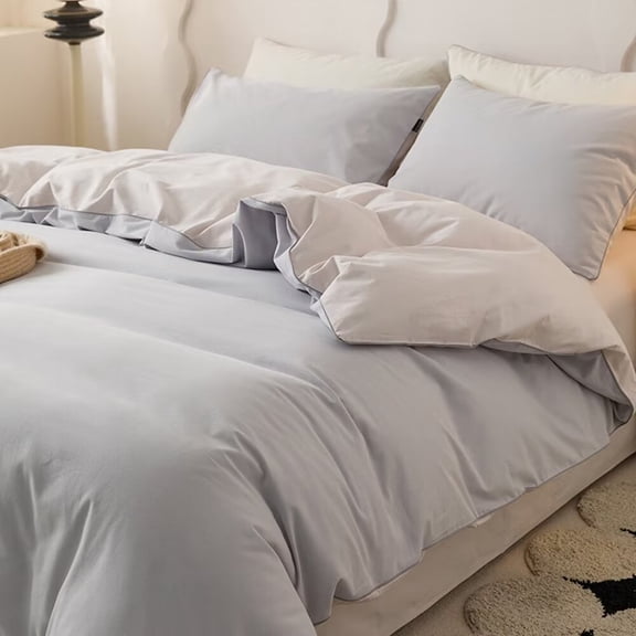 ERDOUY Bed Sheets Set, Bedding Sheets Pillowcases Kit, Twin Bed Set, Hotel Bedding, Home Decor(Gary Silvery)