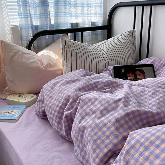 ERDOUY Bed Sheets Set, Bedding Sheets Pillowcases Kit, Twin Bed Set, Hotel Bedding, Home Decor(Purple)