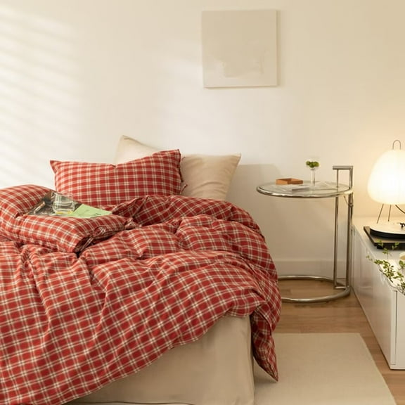 ERDOUY Bed Sheets Set, Bedding Sheets Pillowcases Kit, Twin Bed Set, Hotel Bedding, Home Decor(Red)