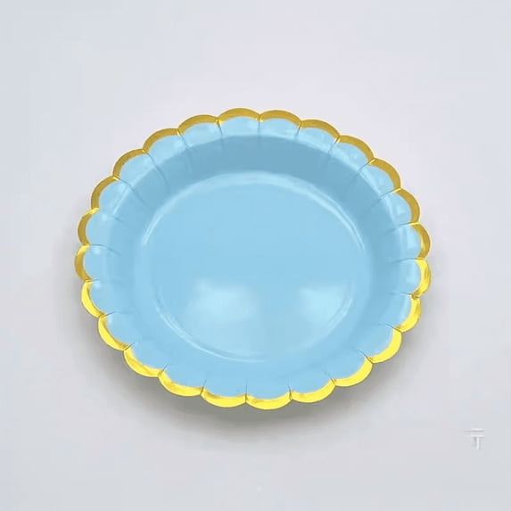 ERDOUY Blue 30 Pcs 9" Premium Disposable Paper Dessert Plates, Sturdy Leak-Resistant Dinner Plates for Party, Birthday & Holiday Gatherings