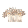 thumbnail image 1 of ERDOUY Bridal Flower Wedding Hair Pins Crystal Pearl Hair Combs Clips Headpiece Gold Wedding Hair Accessories Jewelry with Rhinestone for Brides Bridesmaids Women Girls (), 1 of 2