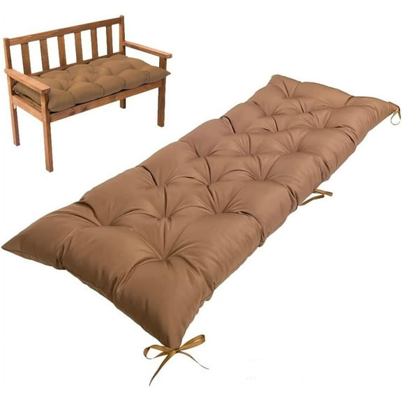 ERDOUY Cushion Garden Terrace Home Kitchen Office Thick Comfortable Cushion 39.37*19.68*3.14inch (Light Brown)