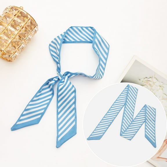 ERDOUY Elegant Personalized Scarf, Long Scarf, Headband Binding Bag, Hair Float Strap, Hand Gift Binding Strap, Hair Accessories Headband Scarf (Blue)