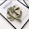 thumbnail image 1 of ERDOUY Elegant Personalized Scarf, Solid Color Small Square Scarf 70 * 70cm Solid Color Simple Versatile Spring/Summer Scarf (Light Green), 1 of 2