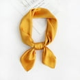 thumbnail image 1 of ERDOUY Elegant Personalized Scarf, Solid Color Small Square Scarf 70 * 70cm Solid Color Simple Versatile Spring/Summer Scarf (Yellow), 1 of 2