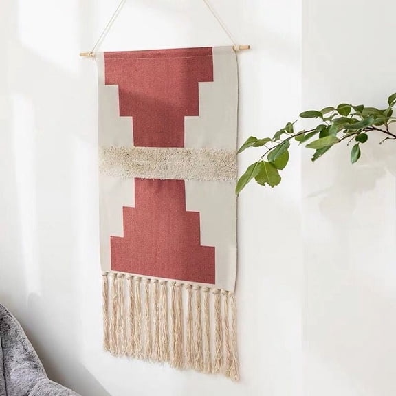 ERDOUY Fabric Wall Decor, Woven Wall Hanging Tapestry, Bohemian Home Decor Tapestries, Woven Fabric Wall Hanging 20*28inch03