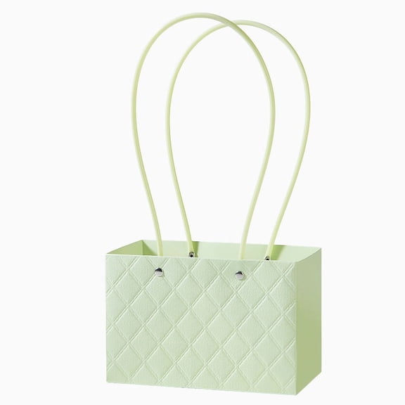 ERDOUY Gifts, flowers, gift boxes, packaging bags, waterproof three-dimensional embossed flower packaging bags, gift bags (light green rectangular)