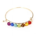 thumbnail image 1 of ERDOUY Handmade Beaded Bracelet, suitable for both men and women, hand wound natural stone seven color stone bracelet (B style gold), 1 of 2