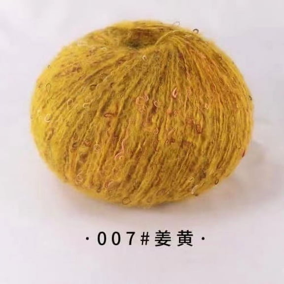 ERDOUY Light Worsted Yarn Craft 4Roll, 524yds/200g，Super Soft Fluffy Blend for Knitting and Crocheting Multicolor Hats, Shawls, Garments, Blankets，Yellow