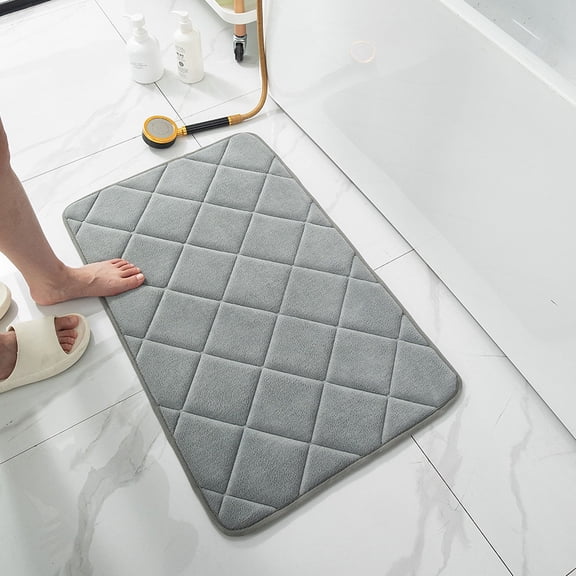 ERDOUY Luxury Bathroom Rug Mat, Extra Soft and Absorbent Microfiber Bath Rugs, Non-Slip Plush Shaggy Bath Carpet, Machine Wash Dry, Bath Mats for Bathroom Floor,Memory sponge