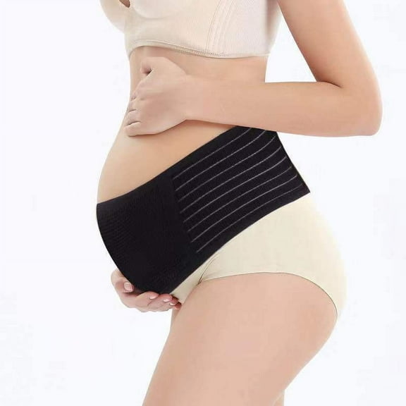 ERDOUY Maternity Belt Pregnancy Support Belt Bump Band Abdominal Support Belt Belly Back Bump Brace Strap(Black)
