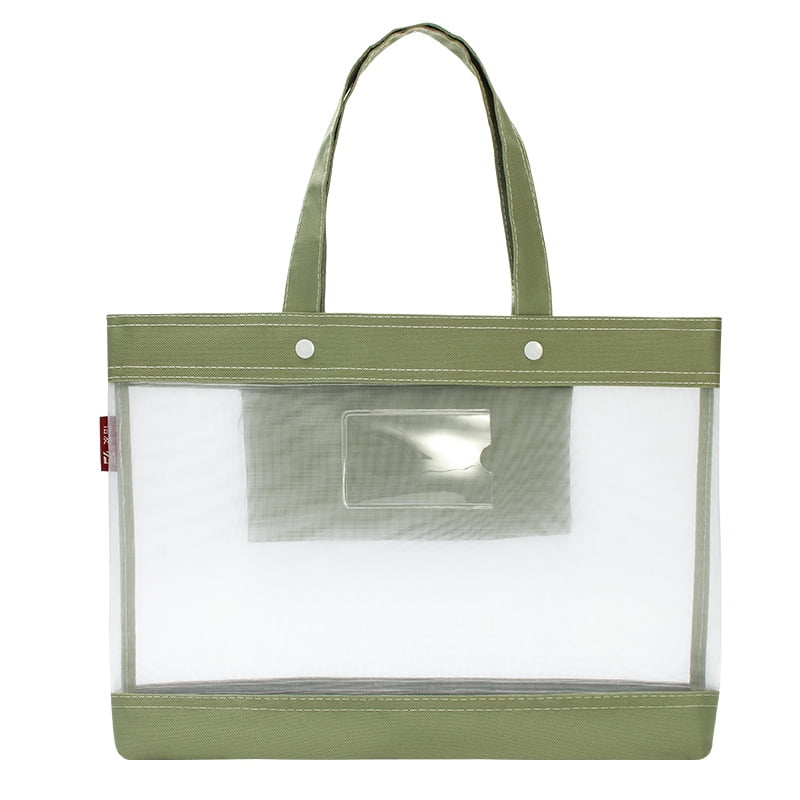 ERDOUY Mesh Zipper Pouch 15.75*11in, Large Double Pocket File Bag with