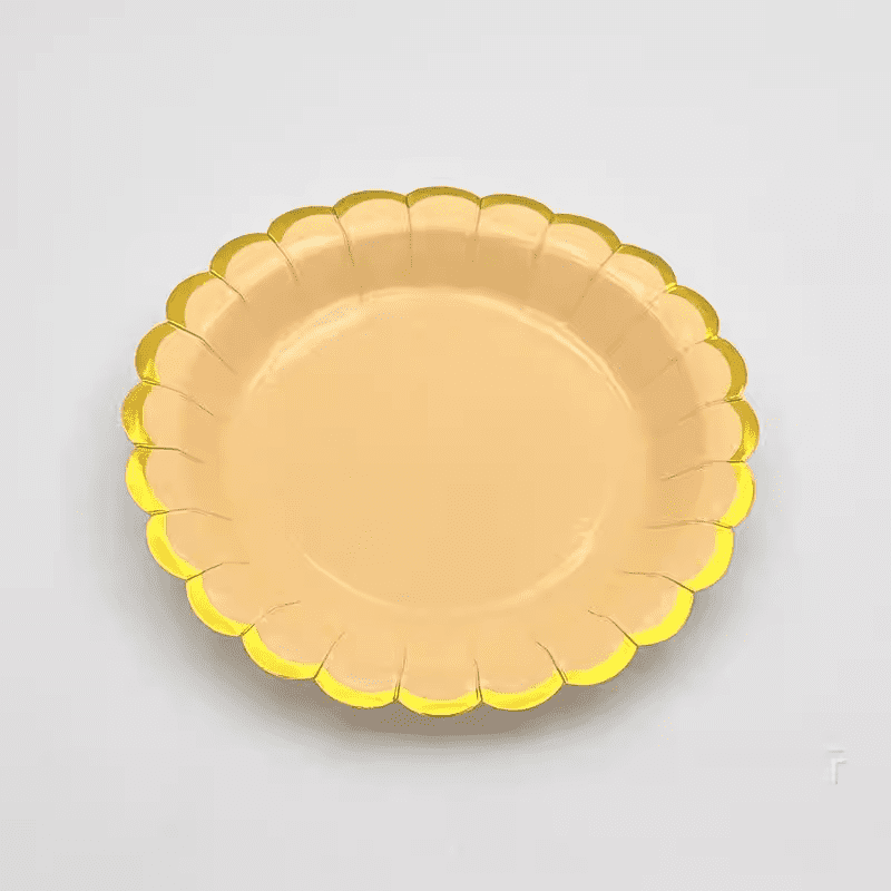 ERDOUY Orange 50 Pcs 9" Premium Disposable Paper Dessert Plates, Sturdy Leak-Resistant Dinner Plates for Party, Birthday & Holiday Gatherings