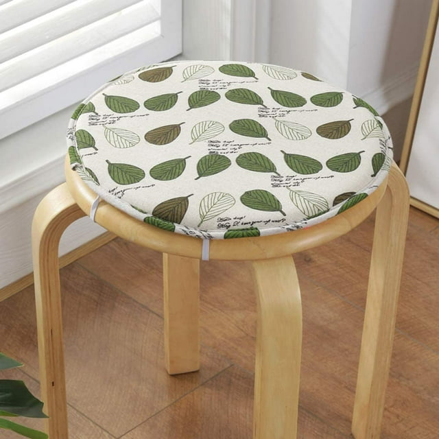 ERDOUY Round Bar Stool Cushions,NonSlip Seat Pad with Ties,Cotton