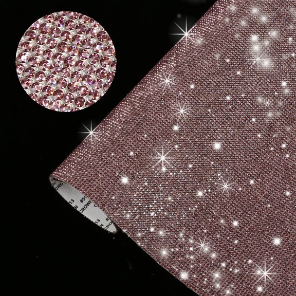 ERDOUY Self-Adhesive Bling Crystal Rhinestone Sheets, 9.4" x 7.9" Size, Sparkling Glitter Rhinestone Stickers for Car Decor, Craft Projects & DIY Creative Embellishments, 2 sheet,, Purple powder