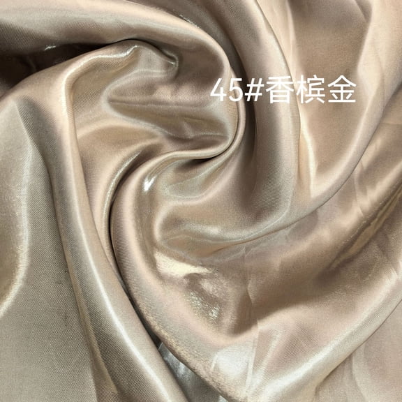 ERDOUY Shiny Water Gloss Satin Fabric 39x59in, Smooth High-Shine Material for Wedding & Home Decor,Champagne Gold