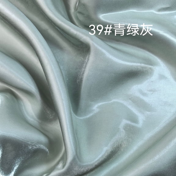 ERDOUY Shiny Water Gloss Satin Fabric 39x59in, Smooth High-Shine Material for Wedding & Home Decor,Cyan A