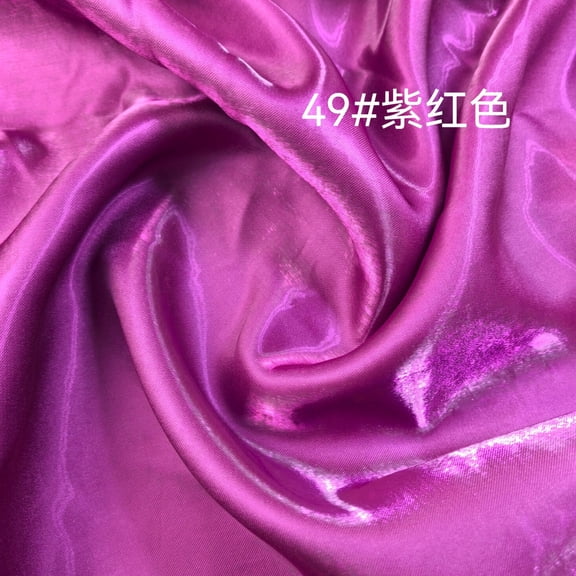 ERDOUY Shiny Water Gloss Satin Fabric 39x59in, Smooth High-Shine Material for Wedding & Home Decor,Purple Red