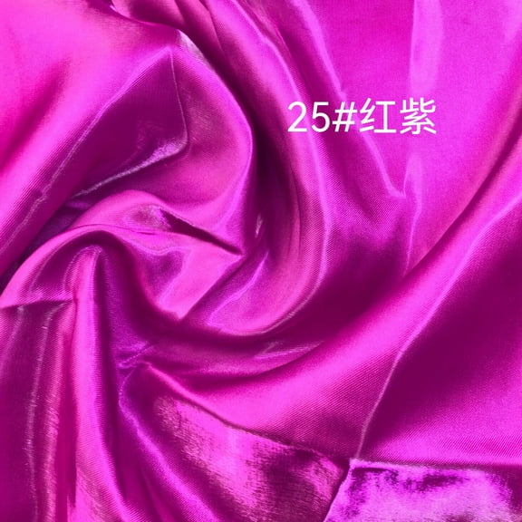 ERDOUY Shiny Water Gloss Satin Fabric 39x59in, Smooth High-Shine Material for Wedding & Home Decor,Red Purple