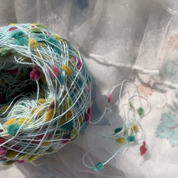 ERDOUY Soft Plush Wool Acrylic Blend Yarn for Doll Hair Making - Curly Fancy Loop Coils, Needle Felting, Crochet & Knitting Fiber, Carded Sheep Wool Roving DIY Craft(50gA80)