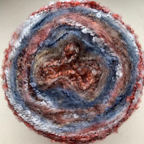 ERDOUY Soft Plush Wool Acrylic Blend Yarn for Doll Hair Making - Curly Fancy Loop Coils, Needle Felting, Crochet & Knitting Fiber, Carded Sheep Wool Roving DIY Craft(100gA41)