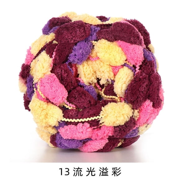ERDOUY Soft Plush Wool Acrylic Blend Yarn for Doll Hair Making - Curly Fancy Loop Coils, Needle Felting, Crochet & Knitting Fiber, Carded Sheep Wool Roving DIY Craft(100gA287)