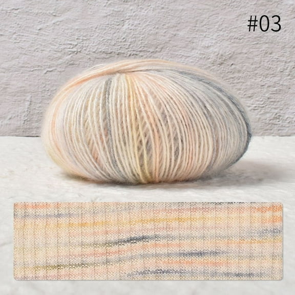 ERDOUY Soft Plush Wool Acrylic Blend Yarn for Doll Hair Making - Curly Fancy Loop Coils, Needle Felting, Crochet & Knitting Fiber, Carded Sheep Wool Roving DIY Craft(50gA204)