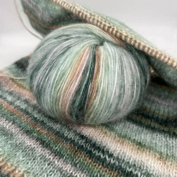 ERDOUY Soft Plush Wool Acrylic Blend Yarn for Doll Hair Making - Curly Fancy Loop Coils, Needle Felting, Crochet & Knitting Fiber, Carded Sheep Wool Roving DIY Craft(100gA121)