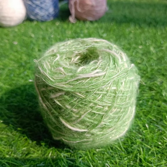 ERDOUY Soft Plush Wool Acrylic Blend Yarn for Doll Hair Making - Curly Fancy Loop Coils, Needle Felting, Crochet & Knitting Fiber, Carded Sheep Wool Roving DIY Craft(50gA94)