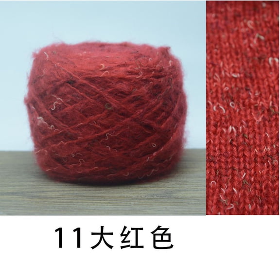 ERDOUY Soft Plush Wool Acrylic Fancy Loop Yarn for Doll Hair Making,Crochet Knitting,Needle Felting Doll Hair | Curly Hair Coils of Wool Felt Carded Sheep Wool,Roving,Fiber,100g，A13