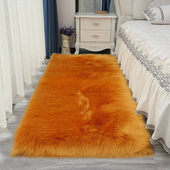 ERDOUY Solid Color Plush Table Runner,Faux Sheepskin Decorative Shaggy Dresser Scarf,Not-Slip Desk Pad,Luxury False Fur Dresser Tablecloth-camel 180x180cm(70.87x70.87inch)