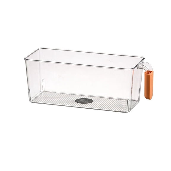 ERDOUY Storage Box for Pantry Organizer and Storage,Perfect for Bathroom,Cabinet,Kitchen,Fridge,Closet Organization Supplies 10.03*4.92*4.33inch (Orange)