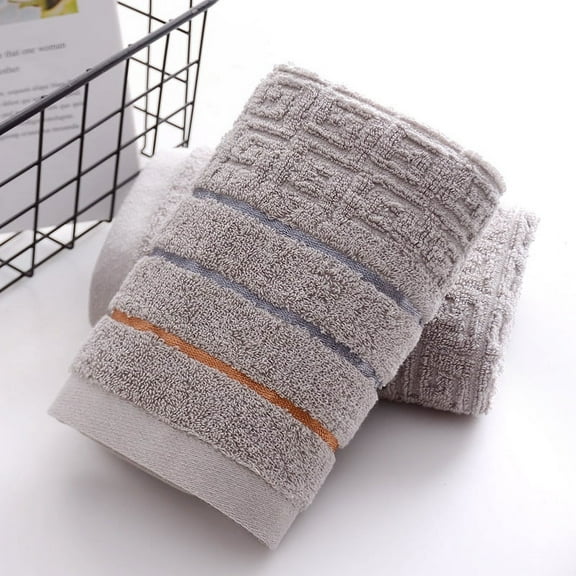 ERDOUY Towels 1Piece 13.39x29.13inch Huizi grid pure cotton towel, Light Weight, Quick Dry Towels for Your Bathroom for Bathroom and Powder Room (gray)