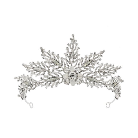 ERDOUY Wedding Tiara for Bride Princess Tiara Headband Bridal Crown,Crystal Rhinestone Hair Jewelry Decor for Queen Girl Bride Birthday Prom Wedding Pageant Halloween Costume Party(Silvery)