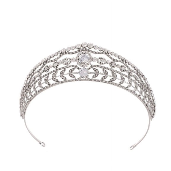 ERDOUY Wedding Tiara for Bride Princess Tiara Headband Bridal Crown,Crystal Rhinestone Hair Jewelry Decor for Queen Girl Bride Birthday Prom Wedding Pageant Halloween Costume Party(Silvery)