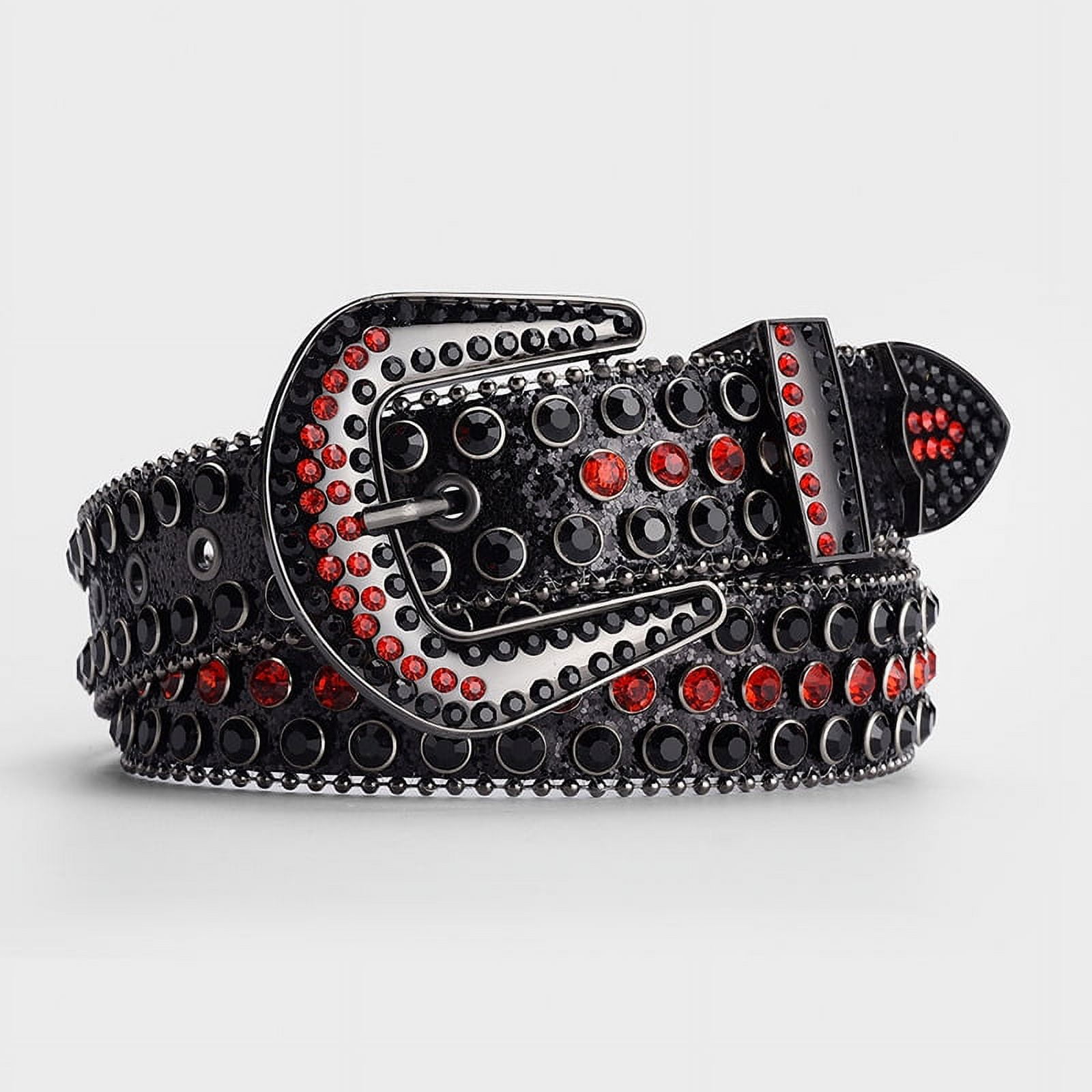Western Rhinestone Studded Belt for Jeans Pants - 1.5 Inch PU Leather Cowboy Cowgirl Western Rhinestone Belt With Western Buckle  main image 4