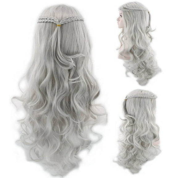 ERDOUY Wig Curly Hair Wave Medium Temperament Wig Headgear,26.8inA124