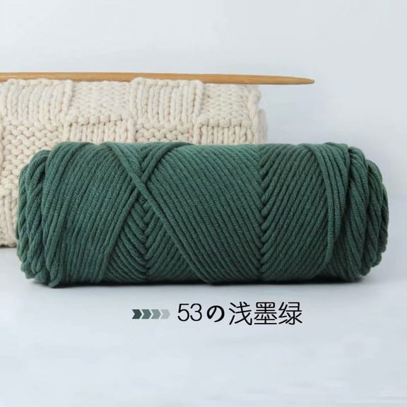 ERDOUY Wool Yarn for Knitting & Crocheting Projects - Premium Hand Dyed Yarn, 200g Weight Yarn, Soft & Durable Wool YarnLight dark green