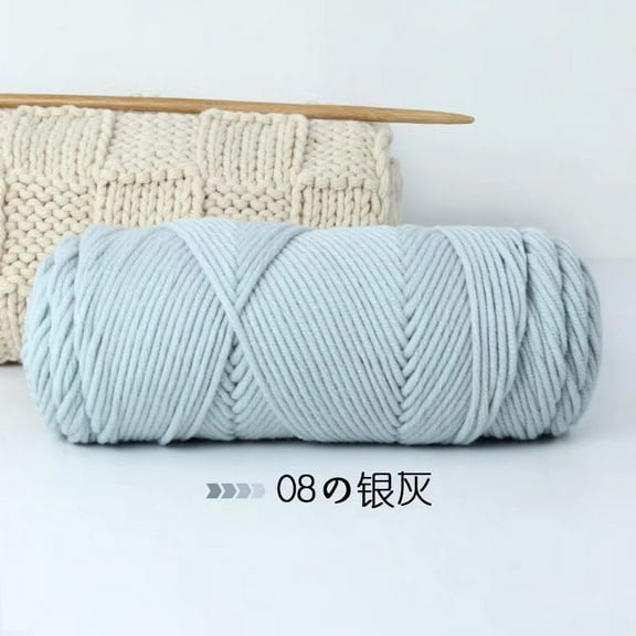 ERDOUY Wool Yarn for Knitting & Crocheting Projects - Premium Hand Dyed Yarn, 200g Weight Yarn, Soft & Durable Wool Yarn，Silver Gray