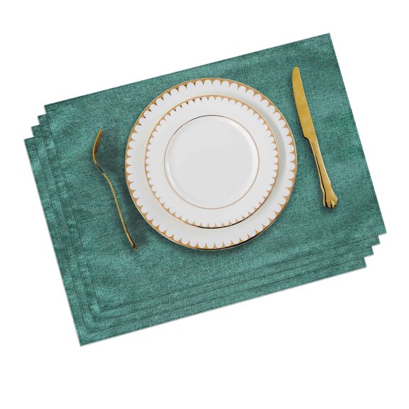 ERDOUY flax Placemats, Dining Room Table Mats, Protect Surfaces,Non-Slip Washable Table MatsKitchen Decor Accessories,Set of 6, Size18.9*13ininA01