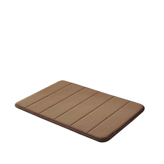 ERDOUY memory sponge bath mat carpet, 24 x 17 inches, comfortable, soft, super absorbent, machine washable, non slip, thick, easier to dry, suitable for bathroom floor carpet, coffee color