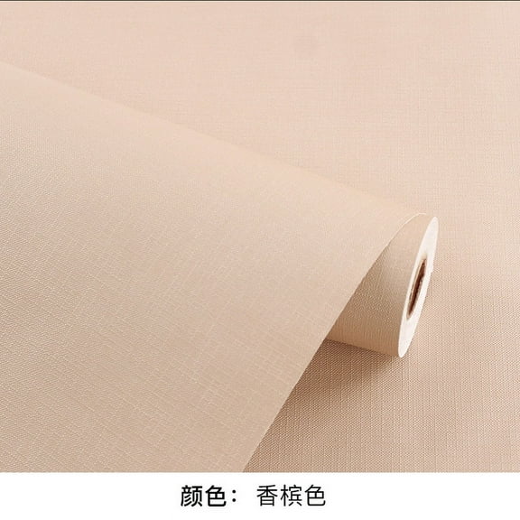 ERDOUY wallpaper self-adhesive waterproof and moisture-proof wallpaper solid color dormitory background wall home decoration wallpaper (light brown)