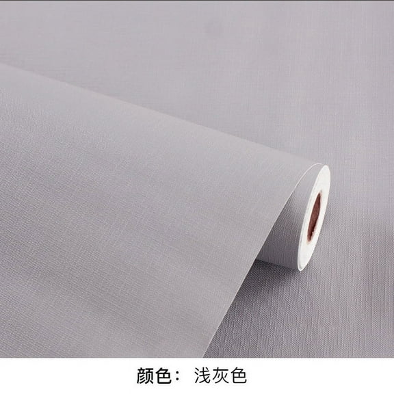 ERDOUY wallpaper self-adhesive waterproof and moisture-proof wallpaper solid color dormitory background wall home decoration wallpaper (light gray)