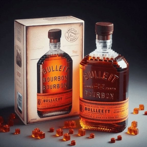 Fun DIY Building Blocks – Whiskey Bottle Inspired Mini Model Set – Vodka Rum Tequila Liqueur Design – Brick Toy Kit for Adults, Brick Enthusiasts, and Alcohol Bottle Model Collectors