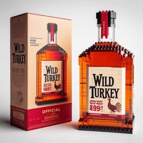 Fun DIY Building Blocks – Whiskey Bottle Inspired Mini Model Set – Vodka Rum Tequila Liqueur Design – Brick Toy Kit for Adults, Brick Enthusiasts, and Alcohol Bottle Model Collectors